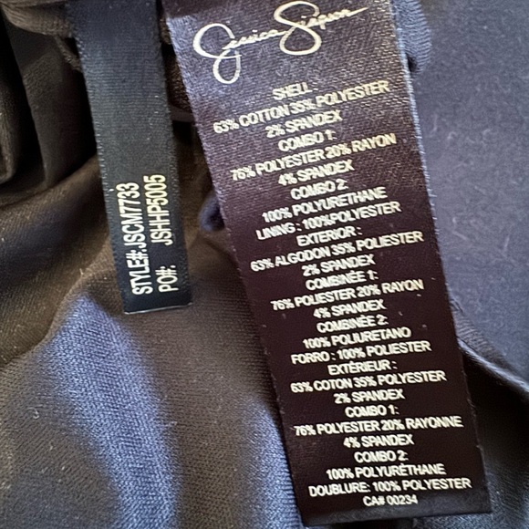 JESSICA SIMPSON JACQUARD black and white short sleeved collared dress (size 4) - Picture 5 of 5